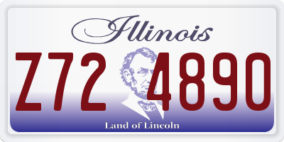 IL license plate Z724890