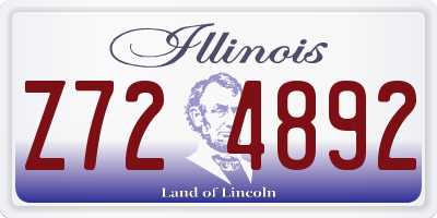IL license plate Z724892