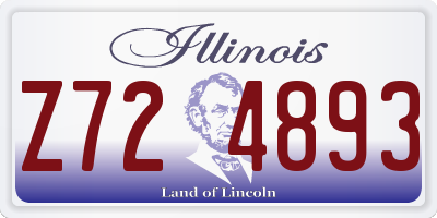 IL license plate Z724893