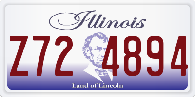 IL license plate Z724894