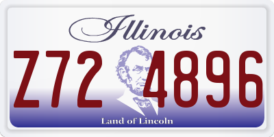 IL license plate Z724896