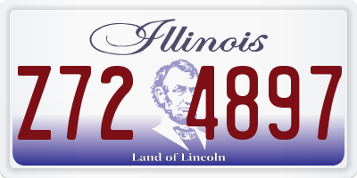 IL license plate Z724897