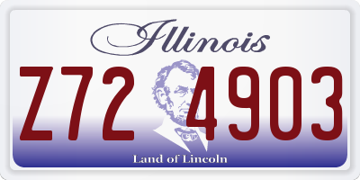 IL license plate Z724903