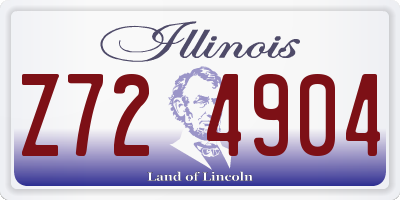 IL license plate Z724904