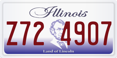 IL license plate Z724907