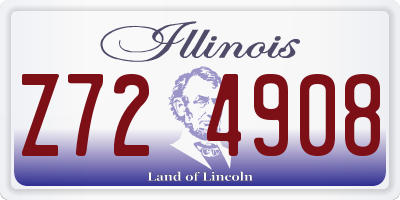 IL license plate Z724908