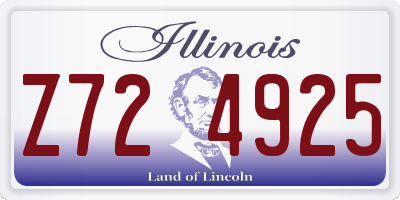 IL license plate Z724925