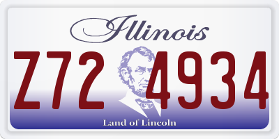IL license plate Z724934