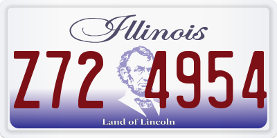 IL license plate Z724954