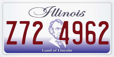 IL license plate Z724962