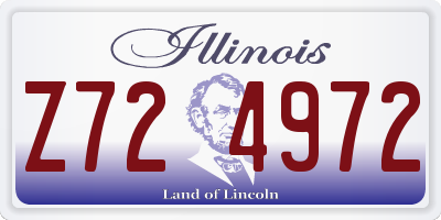 IL license plate Z724972