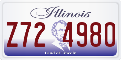 IL license plate Z724980