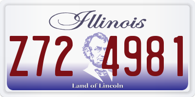 IL license plate Z724981