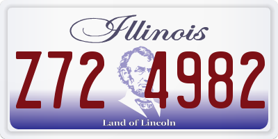 IL license plate Z724982