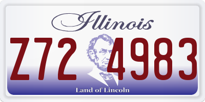 IL license plate Z724983