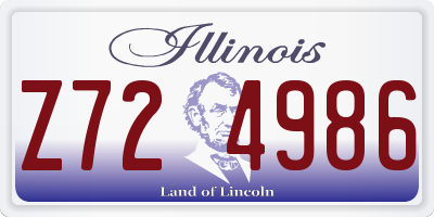 IL license plate Z724986