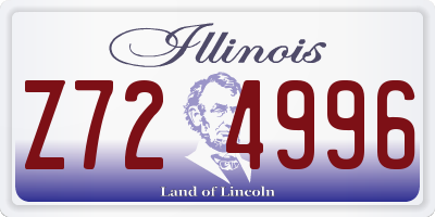 IL license plate Z724996