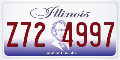 IL license plate Z724997