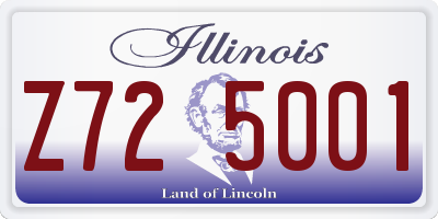 IL license plate Z725001