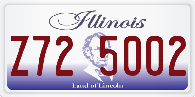 IL license plate Z725002