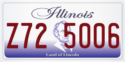 IL license plate Z725006