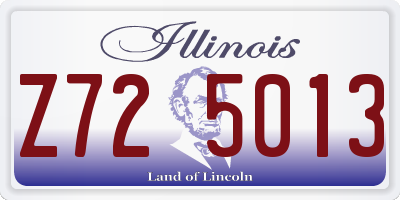 IL license plate Z725013