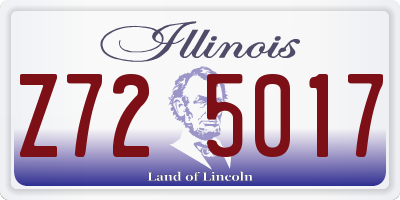 IL license plate Z725017