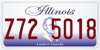 IL license plate Z725018