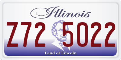 IL license plate Z725022
