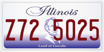 IL license plate Z725025
