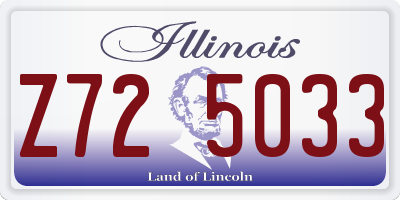 IL license plate Z725033