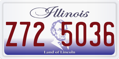 IL license plate Z725036