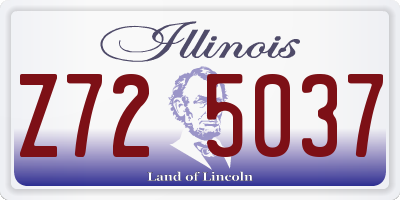 IL license plate Z725037
