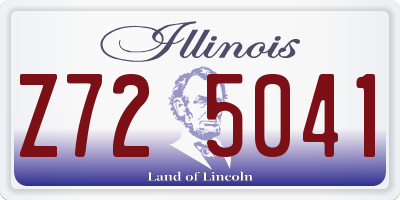 IL license plate Z725041