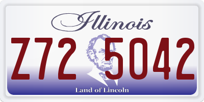IL license plate Z725042