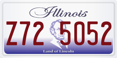 IL license plate Z725052