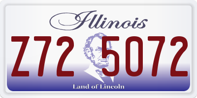 IL license plate Z725072