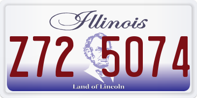 IL license plate Z725074