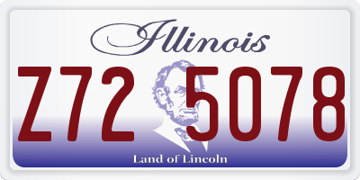 IL license plate Z725078