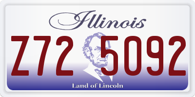 IL license plate Z725092