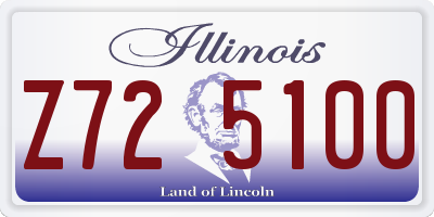 IL license plate Z725100