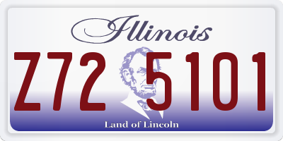 IL license plate Z725101