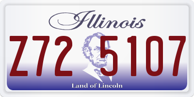 IL license plate Z725107