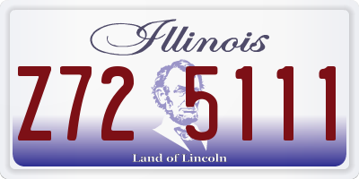 IL license plate Z725111