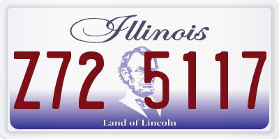 IL license plate Z725117