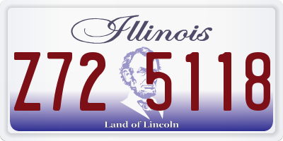 IL license plate Z725118