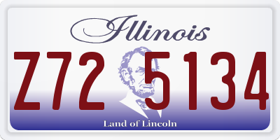 IL license plate Z725134