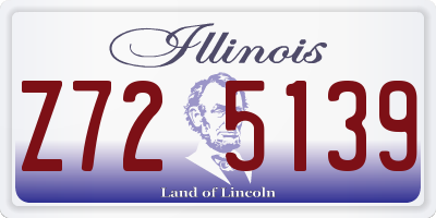 IL license plate Z725139