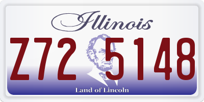 IL license plate Z725148