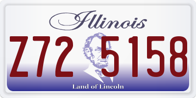 IL license plate Z725158